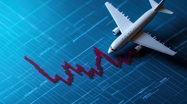 Airline Industry Crisis A Visual Representation of the Decline in Air Travel photo