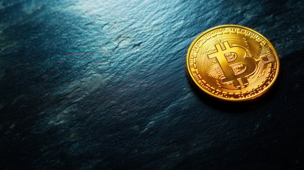 Bitcoin Cryptocurrency on Dark Background photo