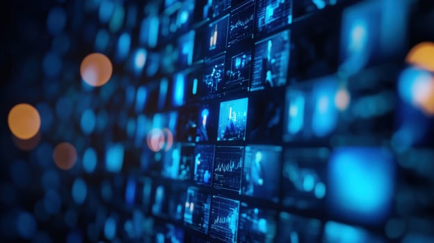 Abstract Digital Wall of Data, Information, and Technology photo