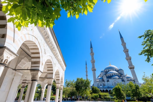 Mosque, sunny day, Istanbul, Turkey, travel photo