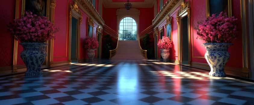 Grand Palace Interior Sunlit Elegance photo
