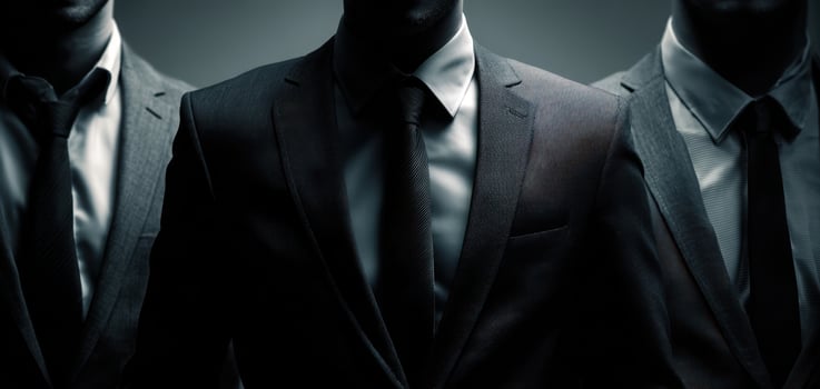 The Professional Suits in Shadowy Corporate Environment photo