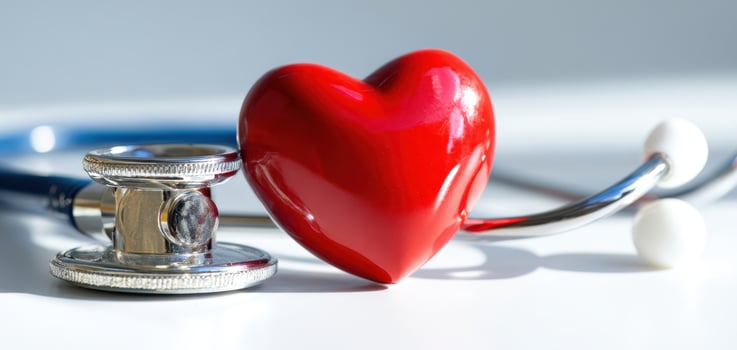 The Heart and Stethoscope Representing Care and Compassion in Healthcare photo