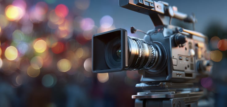 The high-definition camera capturing vibrant moments in a festive atmosphere. photo