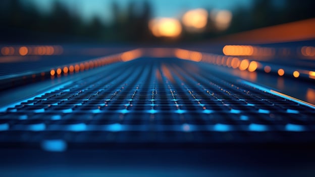 Abstract Digital Grid Futuristic Technology and Network Concept photo