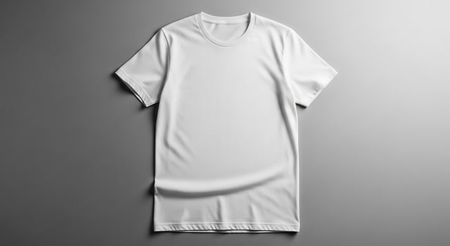 Clean and crisp white t-shirt mockup for fashion and apparel branding photo