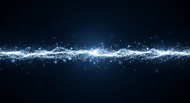 Mesmerizing electric energy flow across a dark expanse for sci-fi and technology themes photo