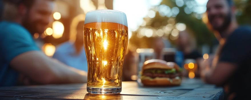 Golden Hour Pint Friends, Burgers, and Sunset Cheers photo