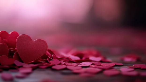Romantic Valentines Day Hearts Background photo
