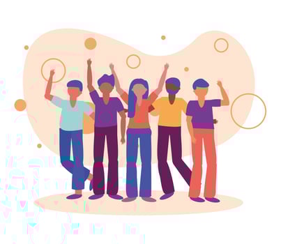 Woman and men avatars design vector