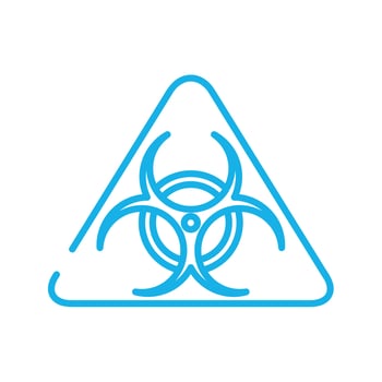 biohazard signal caution line style icon vector