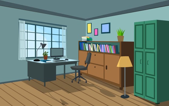 Vector Room Scene Illustration