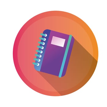 notebook detailed style icon vector
