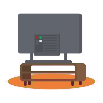 Isolated tv device design vector