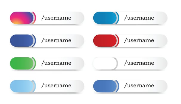 social media lower third set collection vector