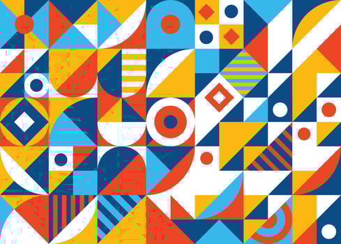 Colorful abstract geometric shape mosaic background vector