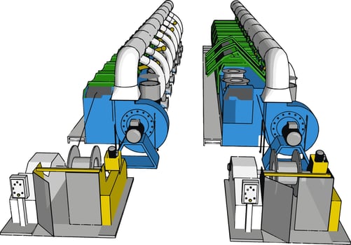 Machine lines, illustration, vector on white background.