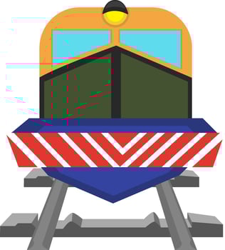 City train, illustration, vector on white background