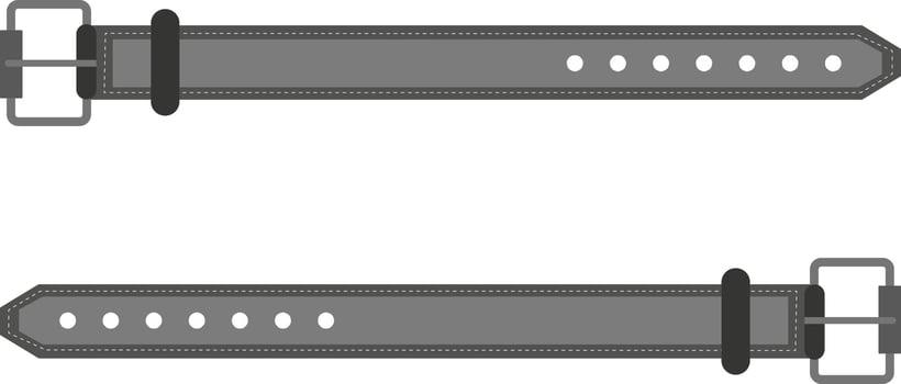 Grey belt, illustration, vector on a white background.