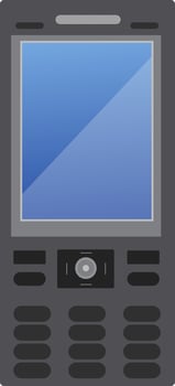 Cell phone, illustration, vector on a white background.