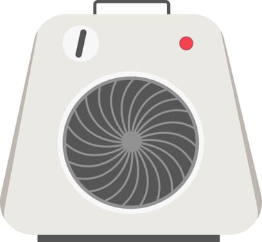 Heat blower, illustration, vector on a white background.