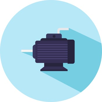 Cartoon induction motor vector
