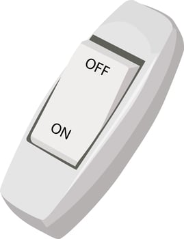 Lamp switch, illustration, vector on a white background.