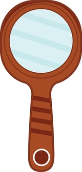 Magnifier glass, illustration, vector on a white background.