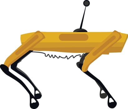 Weird robot, illustration, vector on a white background.