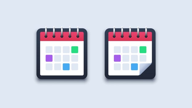 Modern illustration calendar icons vector