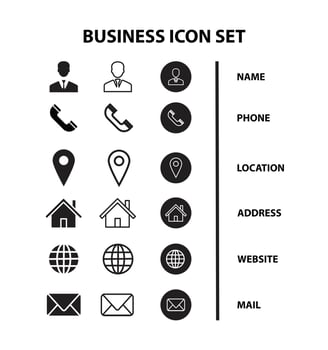 business communication icon set collection vector