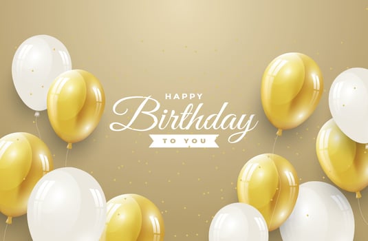 happy birthday greeting template vector