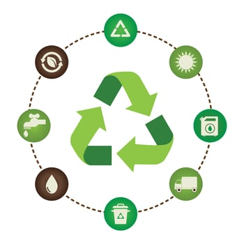 recycle icon set collection vector