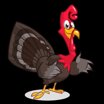 Cartoon turkey character for Thanksgiving vector