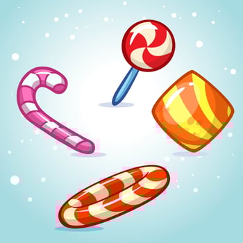 Colorful candies on a light background vector