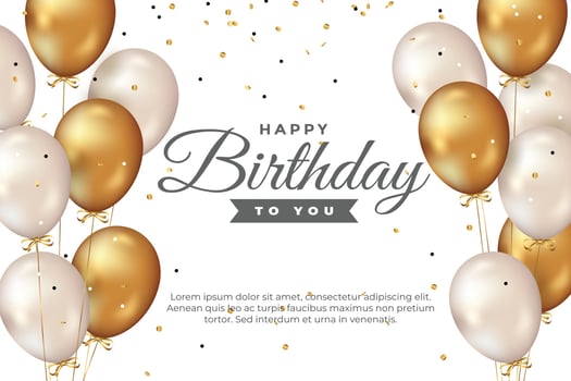 happy birthday greeting template vector