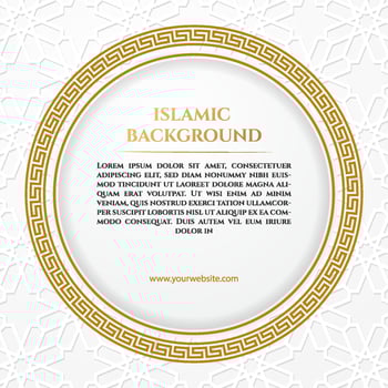 White Islamic Patern Background vector