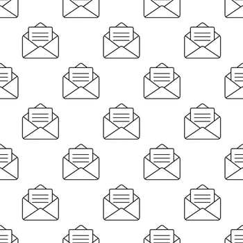 An envelope with a message seamless pattern vector
