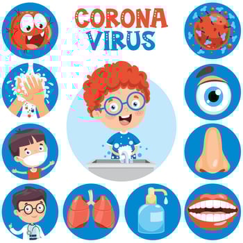 Health Care Concept With Cartoon Characters vector