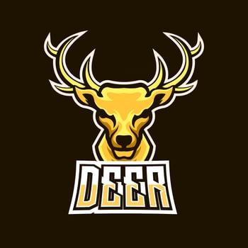 Deer esport gaming mascot logo template vector