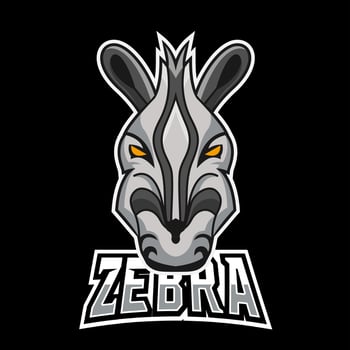 Zebra sport or esport gaming mascot logo template, for your team vector