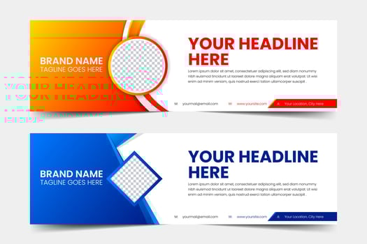 creative abstract vector banner template. web banner template design.