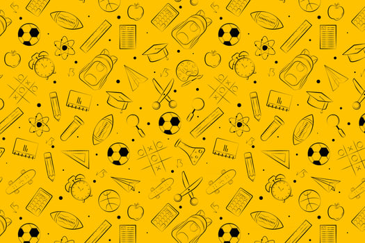 back to school yellow abstract pattern background. vector
