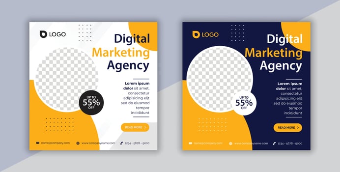 digital marketing social media post, business marketing flyer design vector