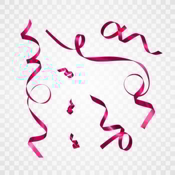 realistic holiday ribbons for decor vector