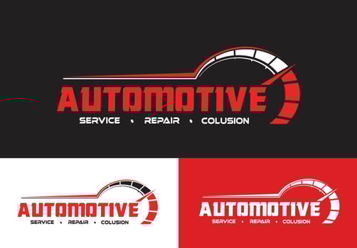 automotive repair and service logo concept vector