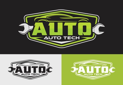 automotive repair and service logo concept vector