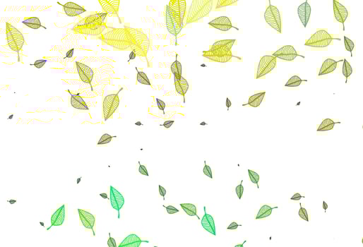 Light Green, Yellow vector sketch background.
