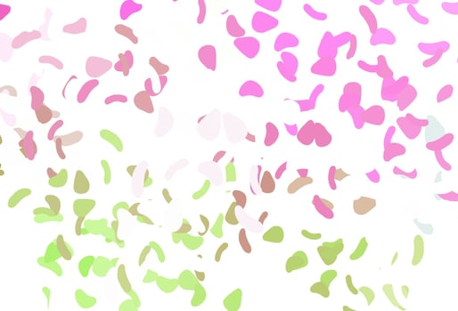 Light pink, green vector template with memphis shapes.