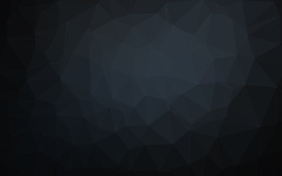 Dark Black vector polygonal pattern.